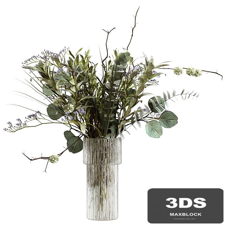 Bouquet of greenery, branches, eucalyptus and olive