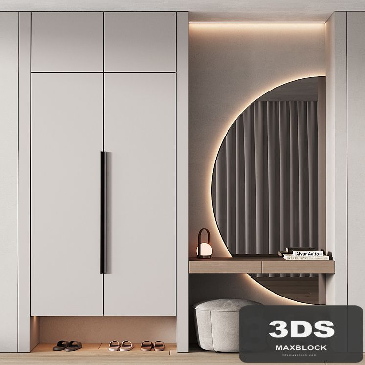 245 hallway zone 07 half round mirror 01