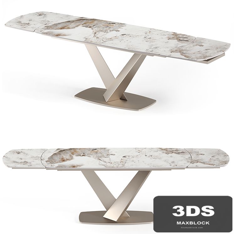 Victoria, folding table with ceramic top