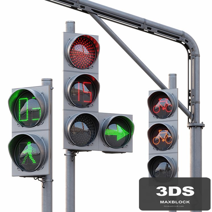 AVE Traffic Lights Set (Animated)
