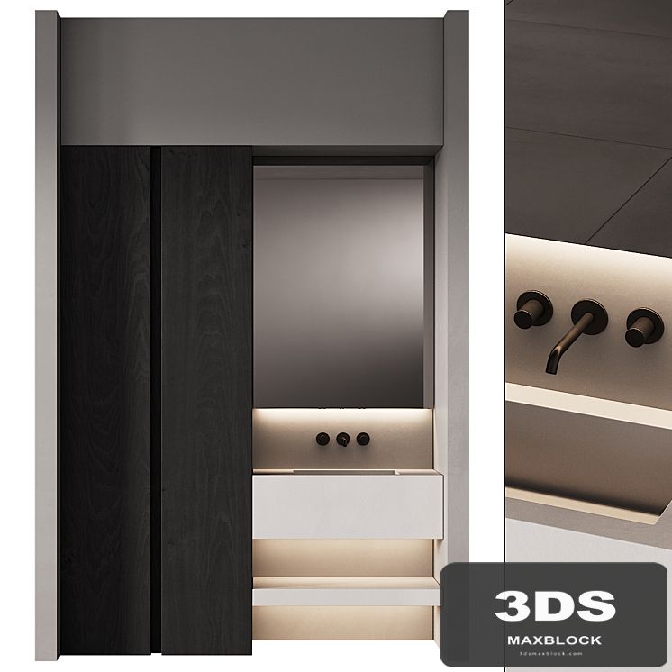 250 bathroom furniture 08 minimal modern LED mirror