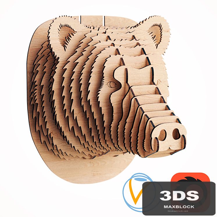 Bear Head Decor