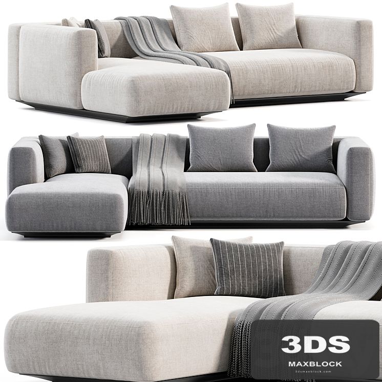 Flexform Grandemare Chaise Longue Sofa