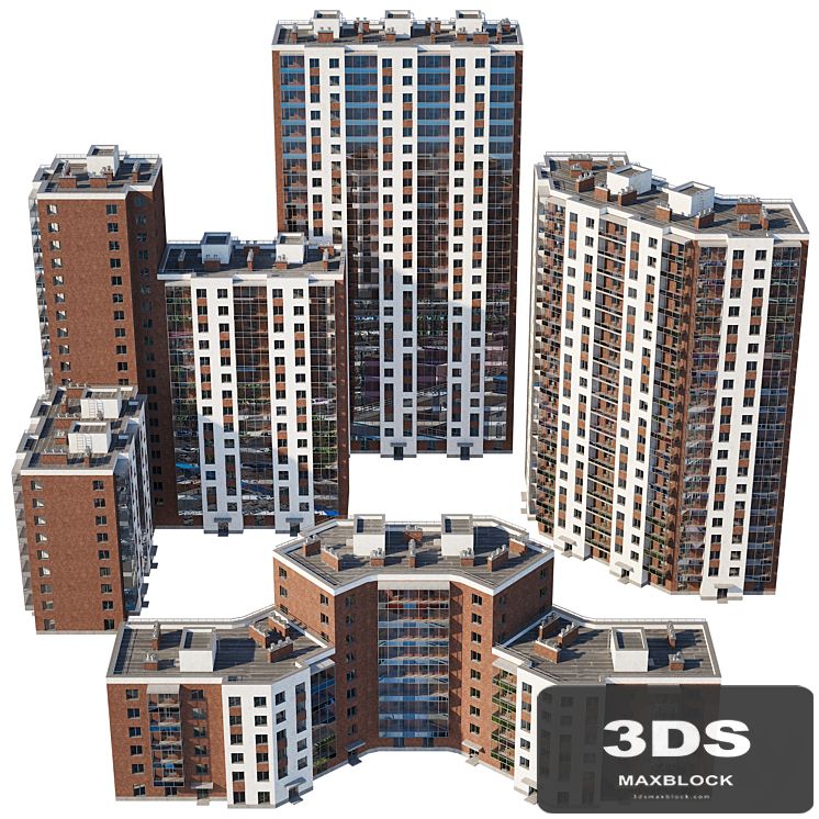 Set of multi-storey buildings