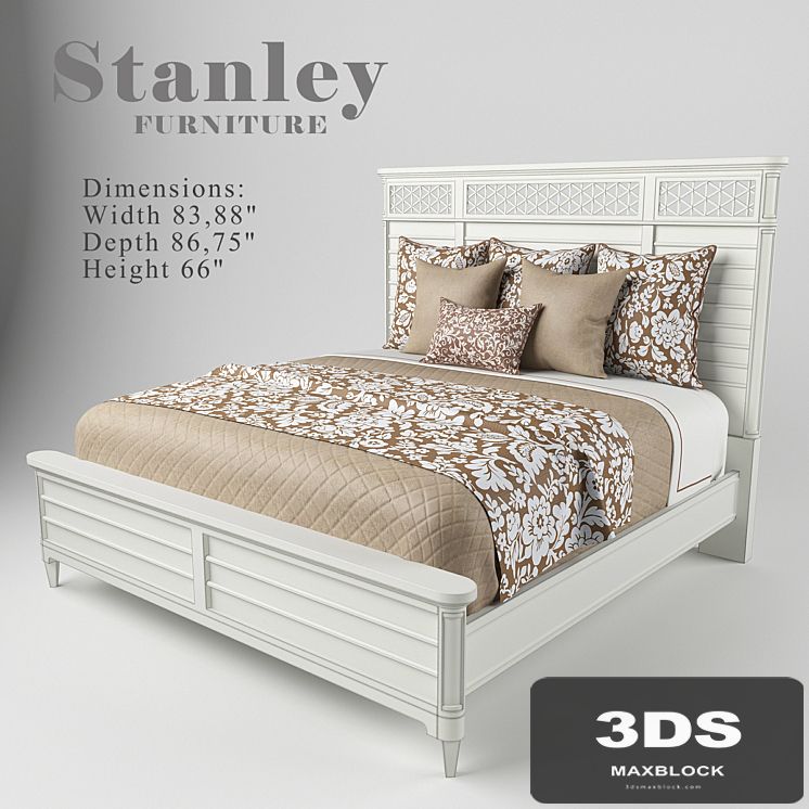 Wood Panel Bed in Parchment 451-23-40