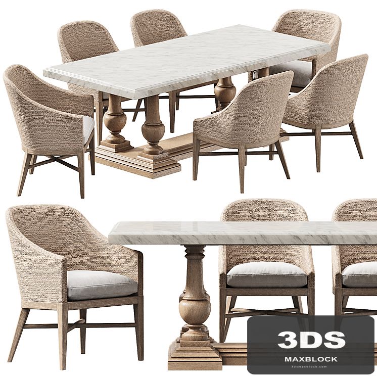 RH DINING SET 8