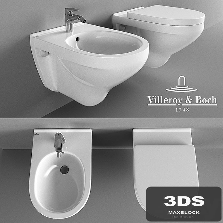 The toilet and bidet Villeroy Boch O'Novo