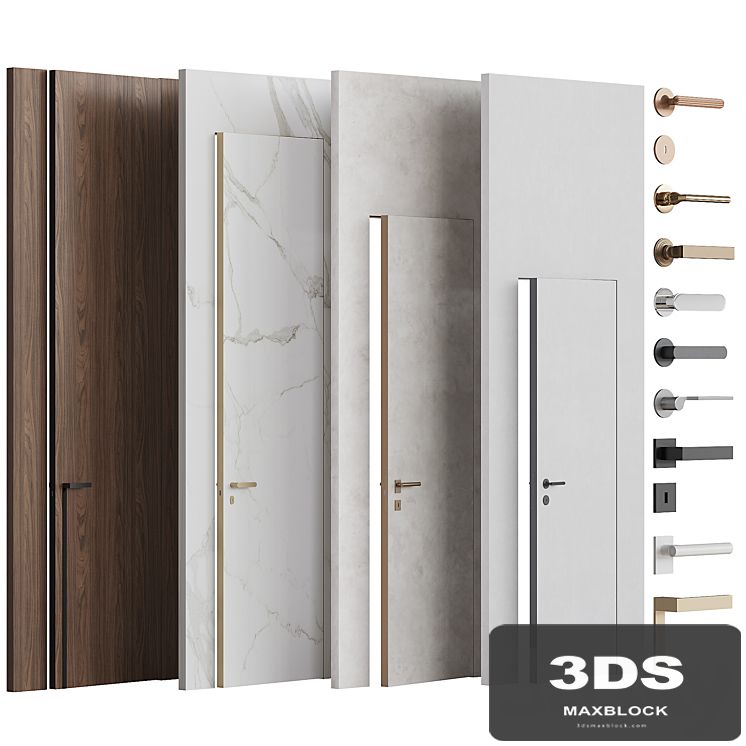Planum PRO concealed doors with frame and fittings