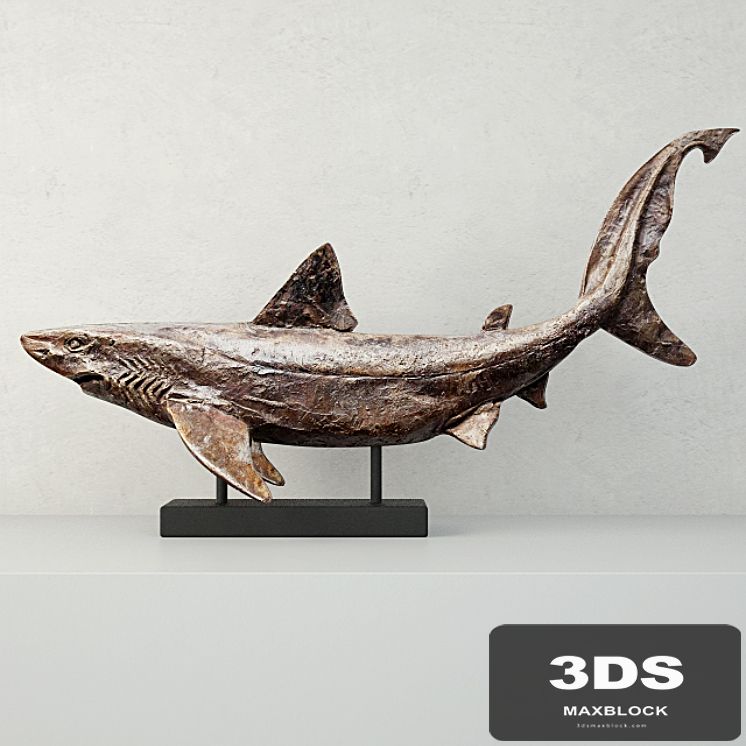 Relief of a Swimming Shark