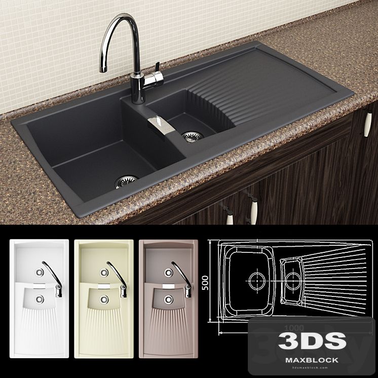 Kitchen_Sink_Reginox_Vienna_15_Faucet_Grohe_Eurosmart_Cosmo