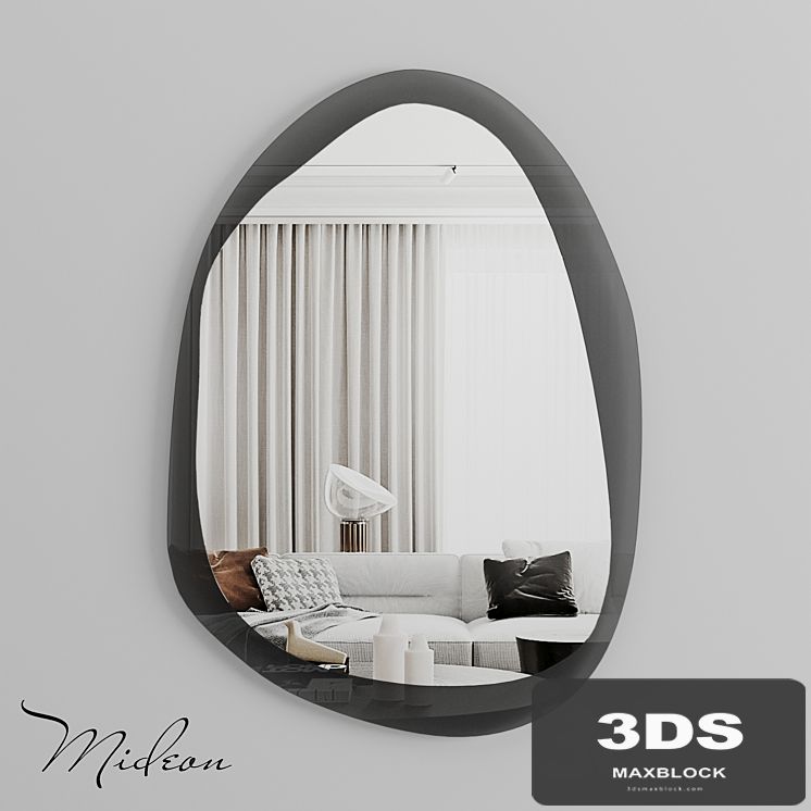 Design mirror Mideon Transparent "Darkside" OM