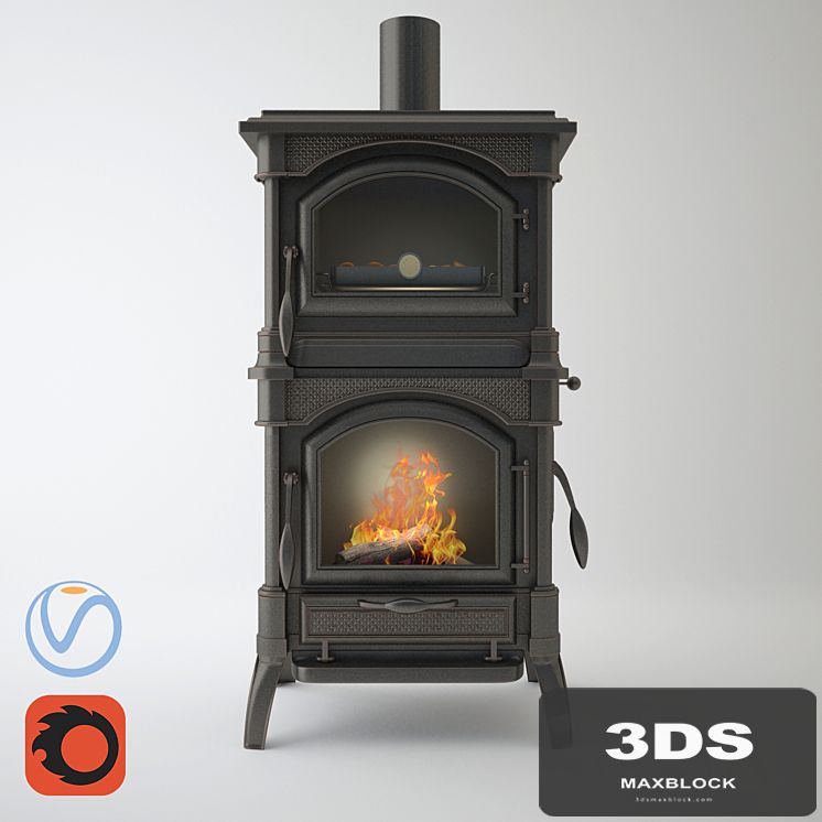 Retro Fireplace / Old Fireplace