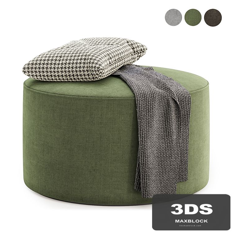 Hadleigh Fabric Large Round Stool