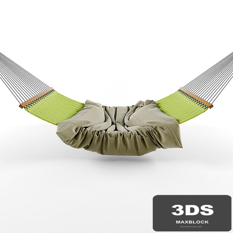 Hammock with wood railings