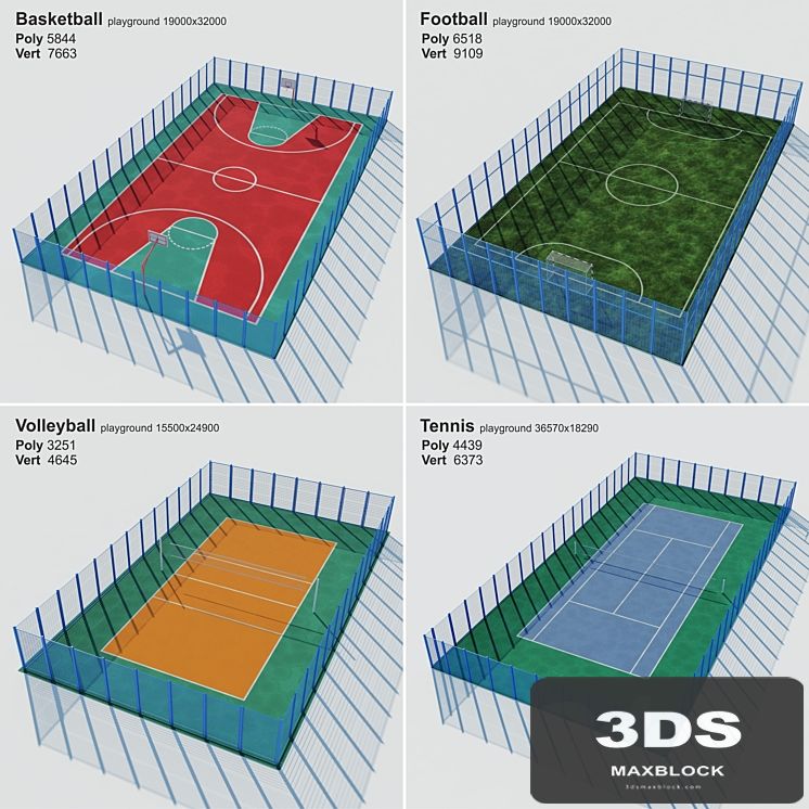 A set of sports fields - Set sport playground