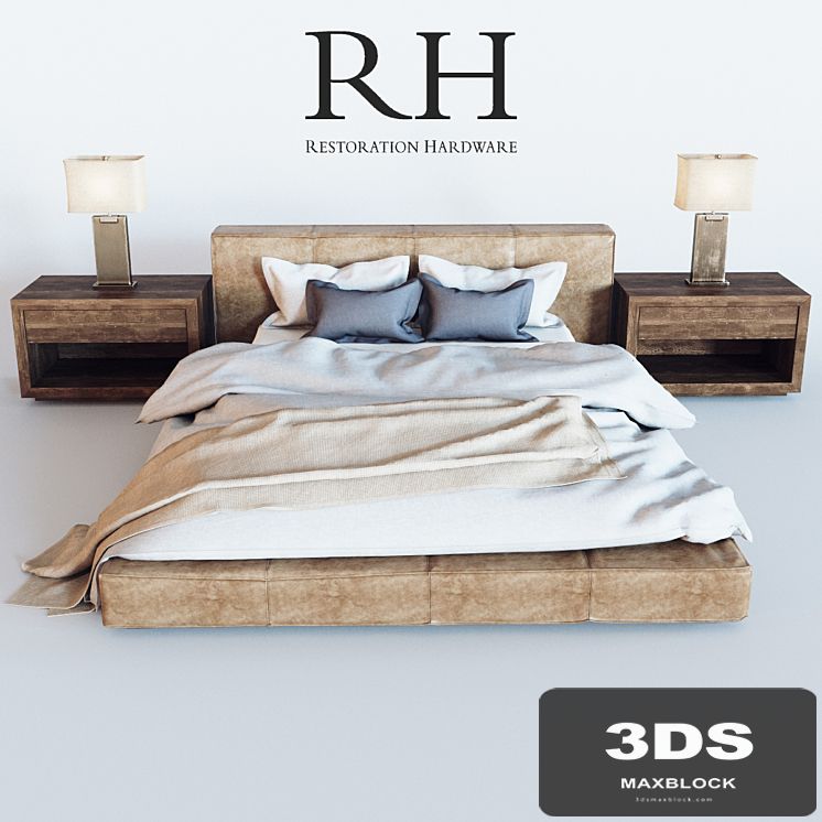 Restoration Hardware Cloud Platform Leather Bed
