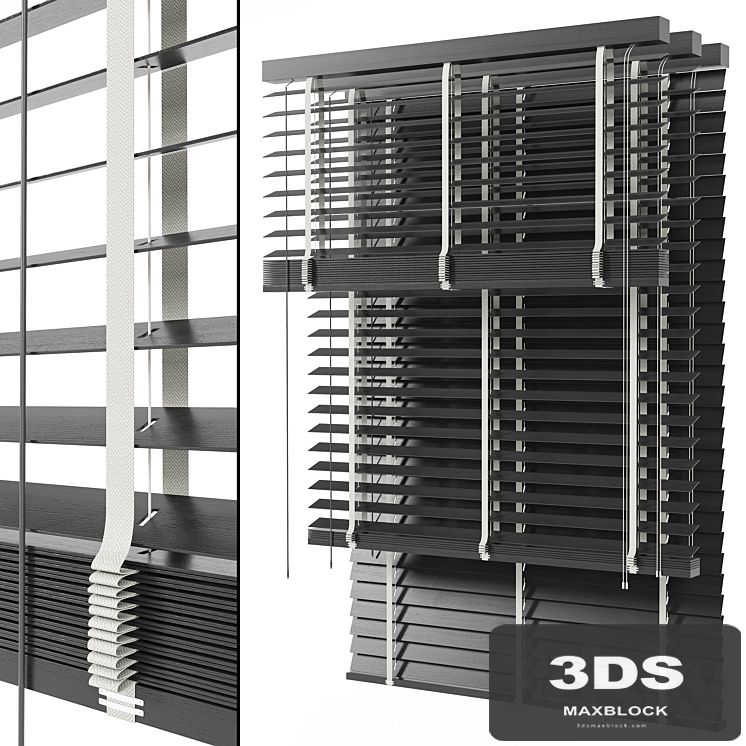 Wooden blinds Set 04