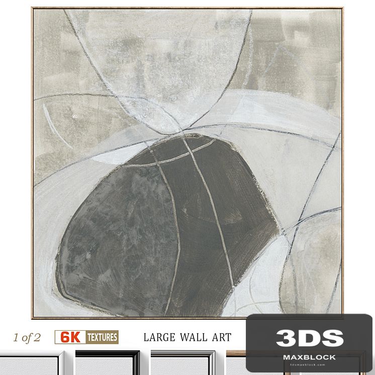 Large Abstract Neutral Textural Wall Art C-797