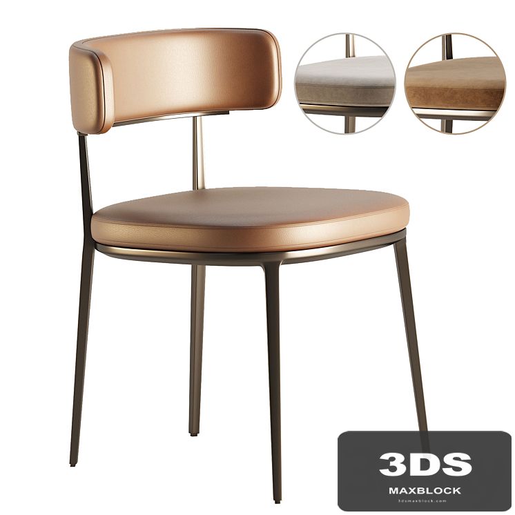 CARATOS Chair with armrests By Maxalto