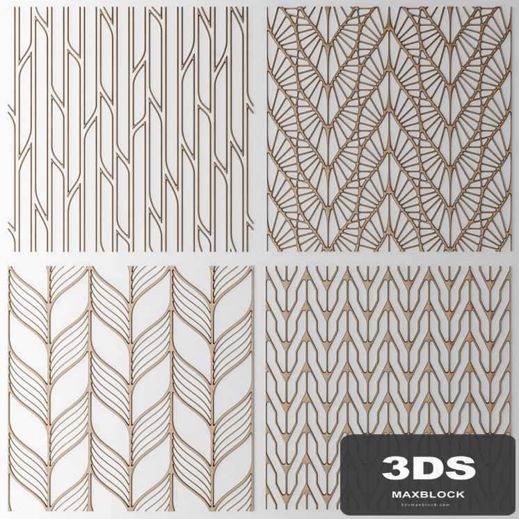 Set. The grille panel.Lattice, panel, pattern, art, abstraction, decorative, interior, wall decor
