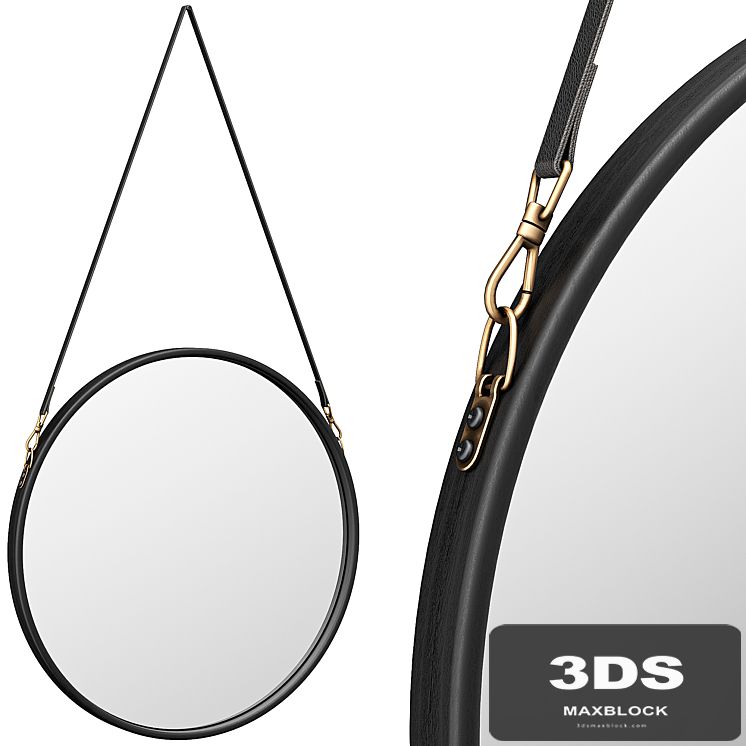 Wall mirror on a belt EERTRIN 50 FROM LA FORMA