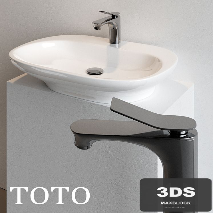Washbasin TOTO (corona + vray)