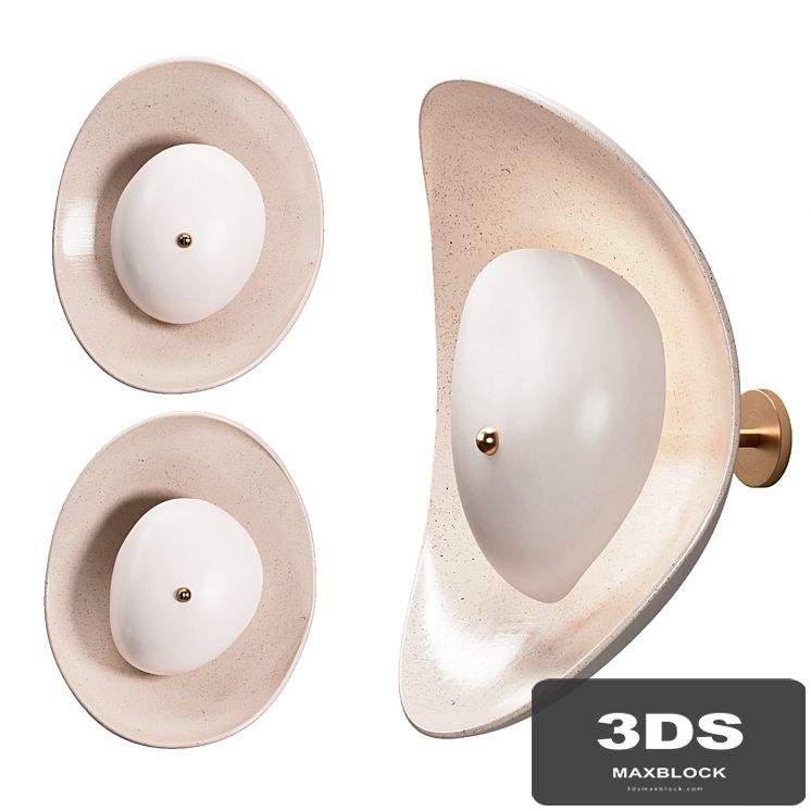Set of 2 Free Form Wall Sconces by Elsa Foulon