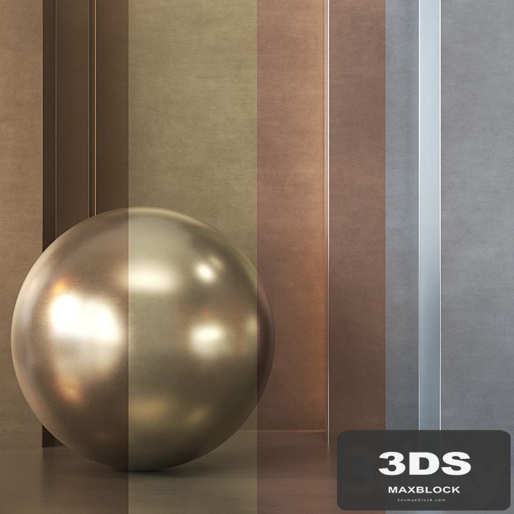4 in 1 Metall Pack Textures 4K - Seamless - Vol 2