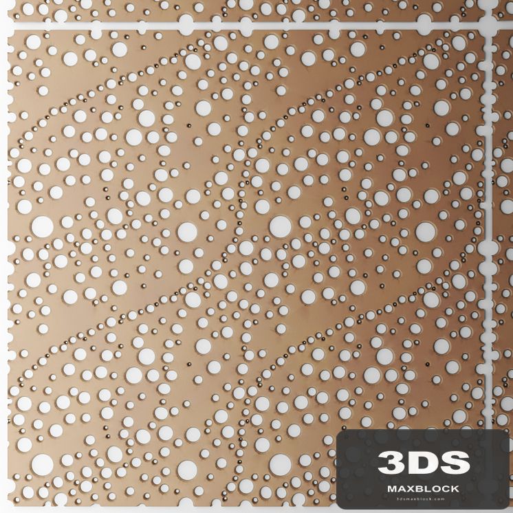 Panel, 3D, wall decor, perforation, panels