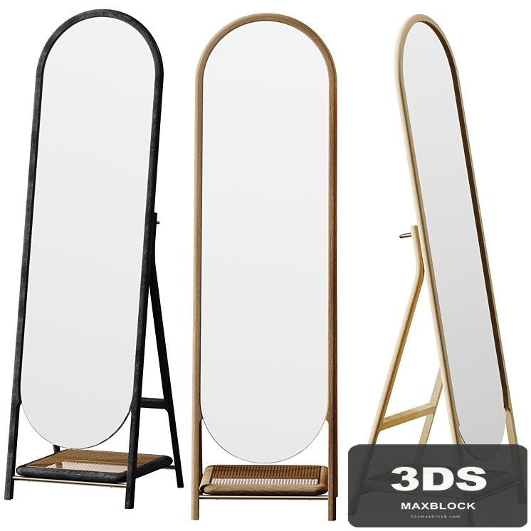 Rattan Freestanding Mirror by John Lewis