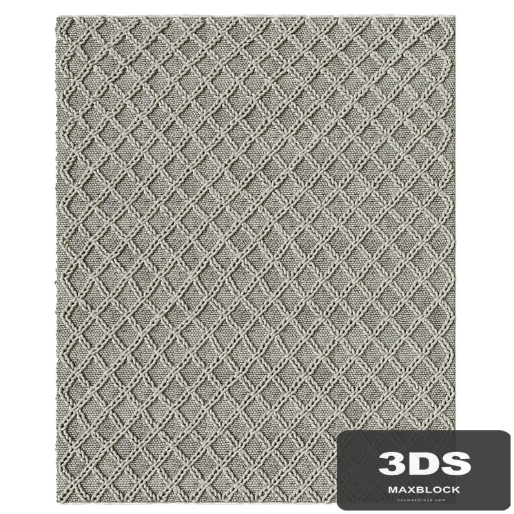 RAISED DIAMOND WOOL RUG