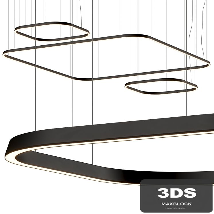 Leds C4 Geometric Square Pendant Lamps