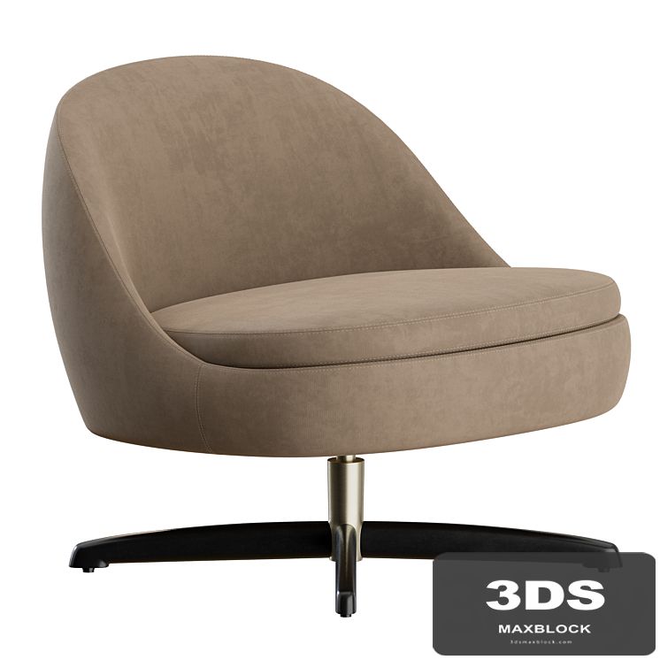 Sendai Armchair Metal Legs by Minotti