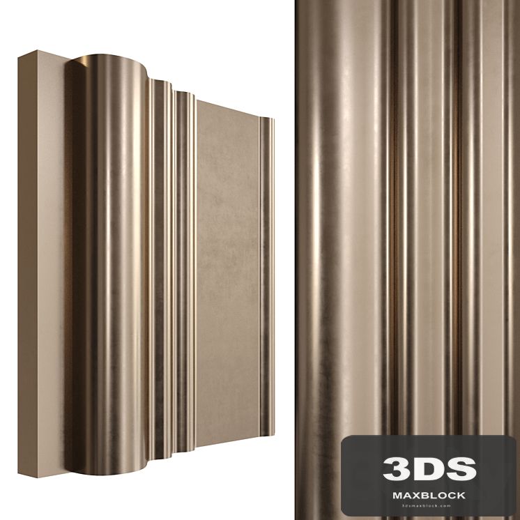 WALL PANEL 01 - GOLD WAVES