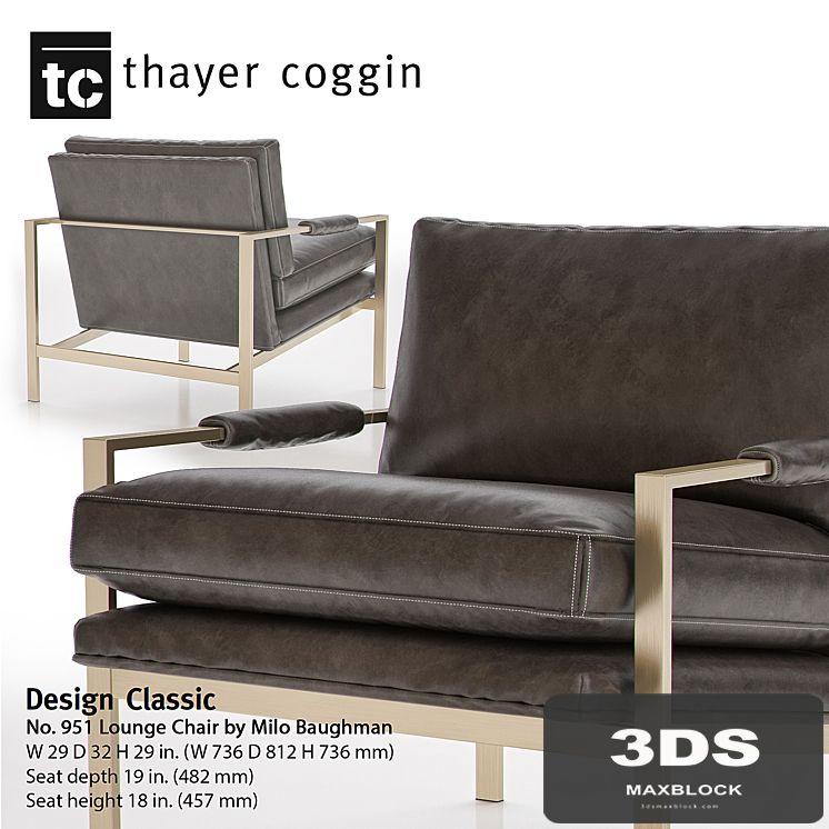 951 DESIGN CLASSIC Lounge Chair by MILO BAUGHMAN