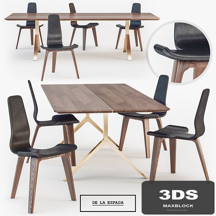 De La Espada Overton dining Table Tapas Chair
