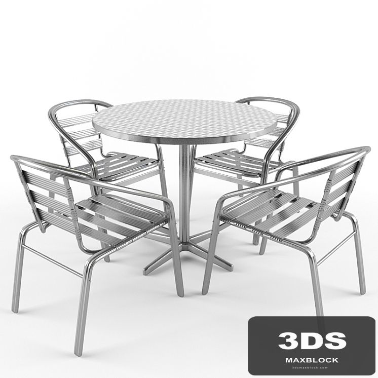 aluminum chair &amp; table