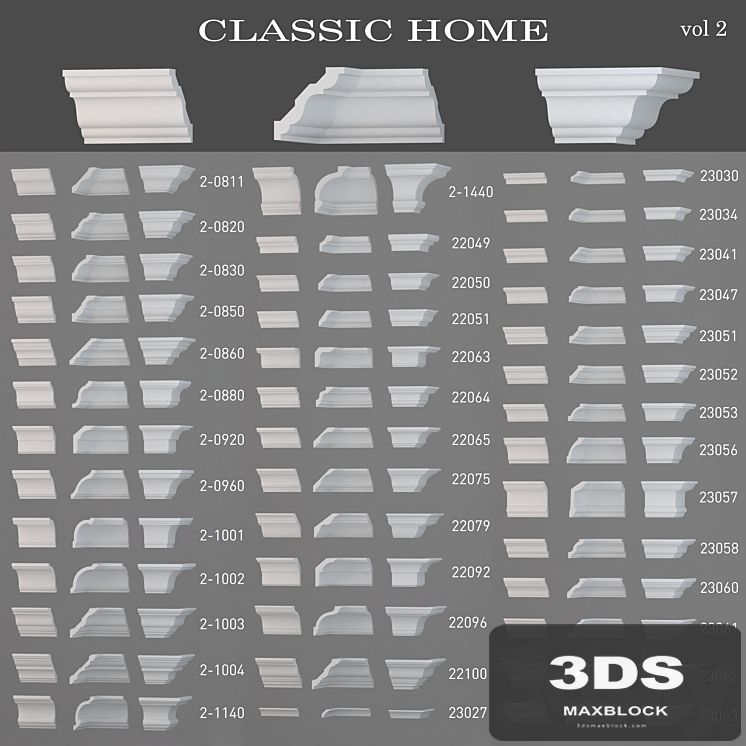 Ceiling cornices Classic Home (vol2)