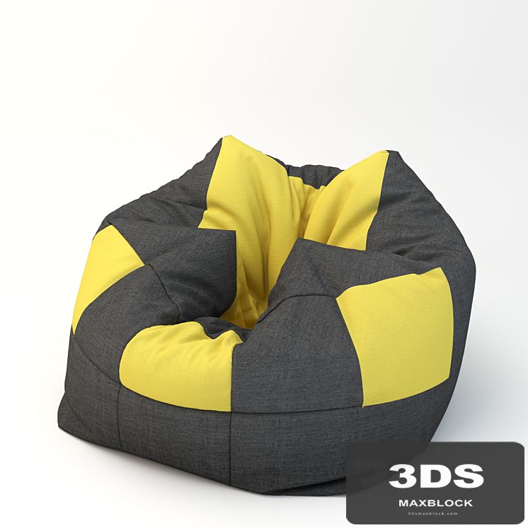 Pouf yellow square