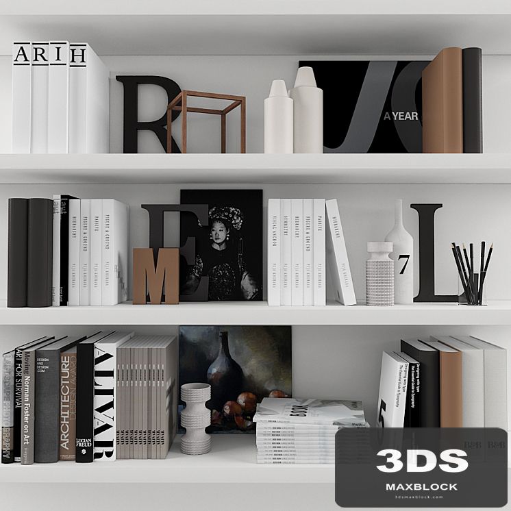 decorative set with books