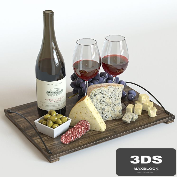 Red Wine & Grapes set