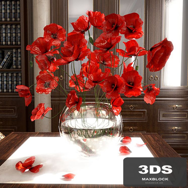 poppies in a vase