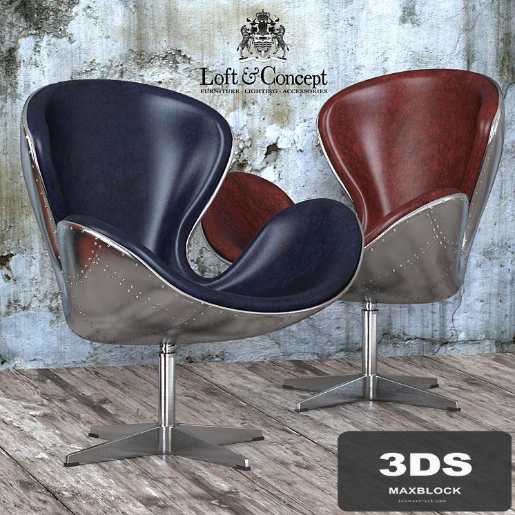 Armchair Spitfire Swan Chair Aviator (5 colors)