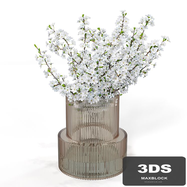 Bouquet of plum blossoms in a vase H&M