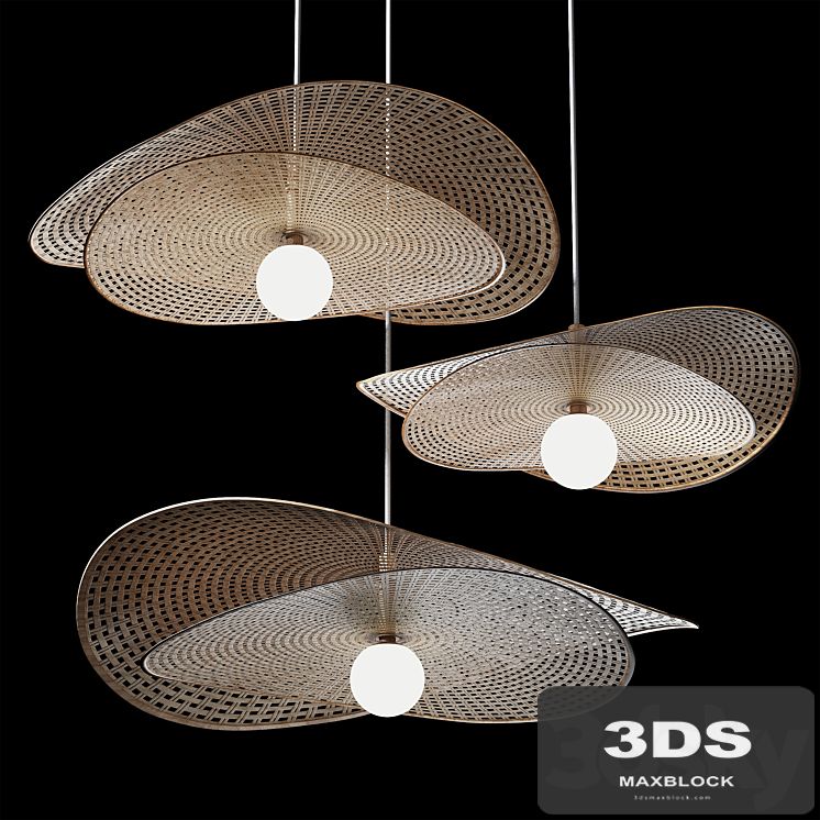 Rattan pendant Light 10