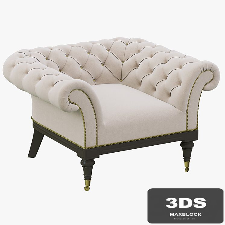 Restoration Hardware Islington Chesterfield Upholstered Chair
