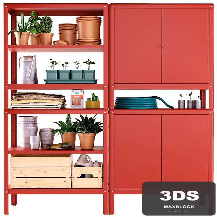 KOLBJORN Bookcase with 2 cabinets | IKEA
