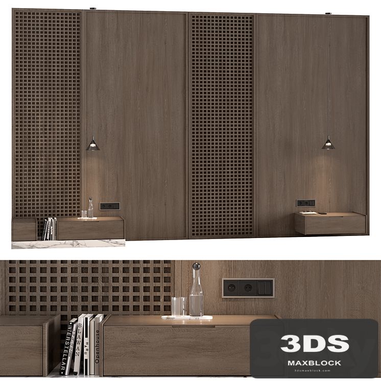Wall composition bedroom headboard kit 03