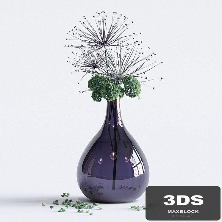 Flowers in a glass vase