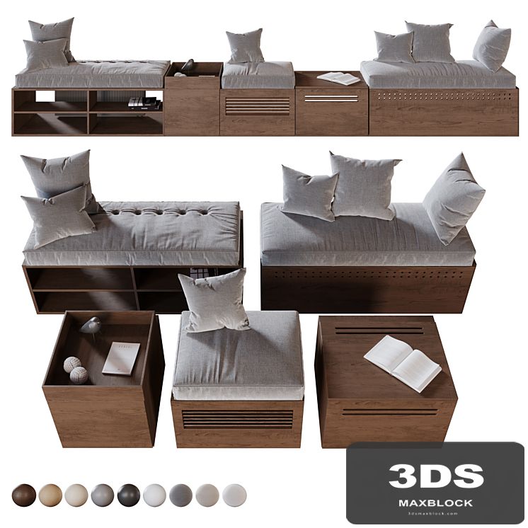 Modules and Window Seat Pillows set